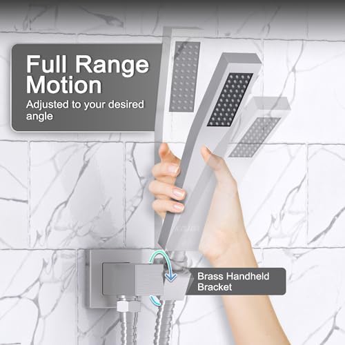 Luxury 12-Inch Rain Shower Set with Pressure Balance