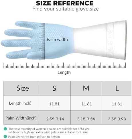 GJV 1-Pair Reusable Kitchen Gloves Multi-Purpose Writing Cleaning and Pet Care Gloves