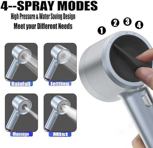 Long Lasting High Pressure Handheld Shower Head Blue