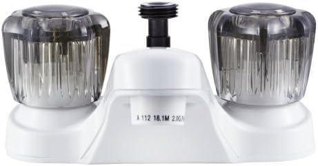 Dura Faucet DF-PL720S-WT RV Dual Knobs Aerated Flow White