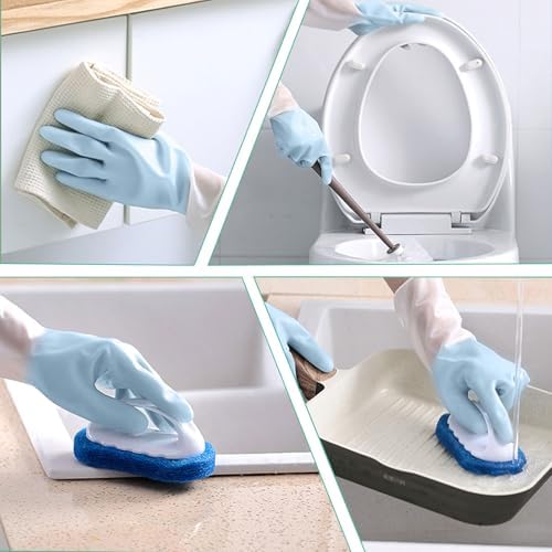 GJV 1-Pair Reusable Kitchen Gloves Multi-Purpose Writing Cleaning and Pet Care Gloves