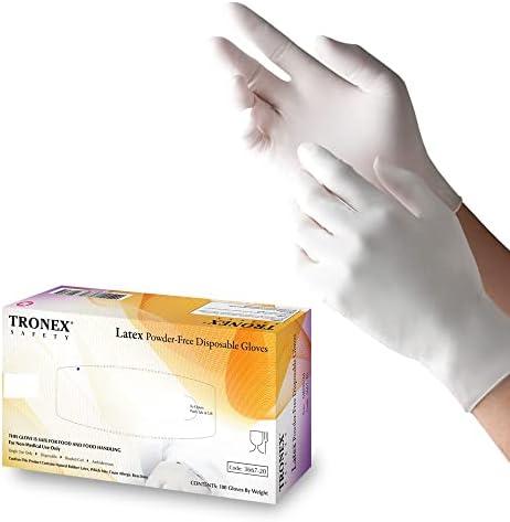 TRONEX 100-Piece Disposable Latex Gloves for Small Hands