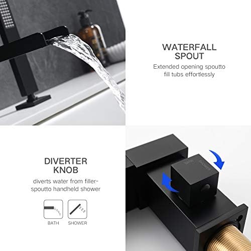 Stunning Deck Mount Faucet with Hand Shower