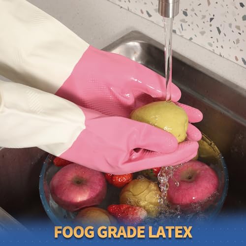BOOMJOY Eco-Friendly Heavy Duty Gloves 2 Pairs - Kitchen Bathroom More