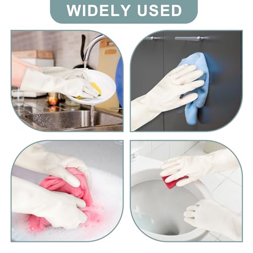2Pair 15 Inch Reusable Latex Free Cleaning Gloves