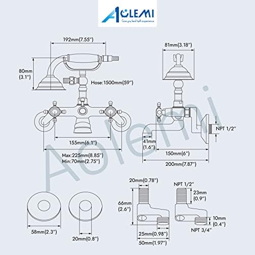 Aolemi antique brass bath faucet