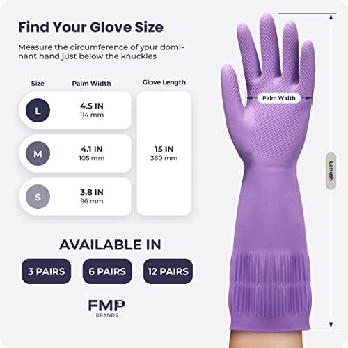 Durable Extra Long Dishwashing Gloves for Kitchen Cleaning 15 Inch