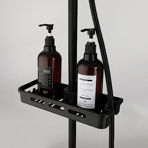 Outdoor Shower System 8-inch Rainfall 3-Function Matte Black Stainless Steel