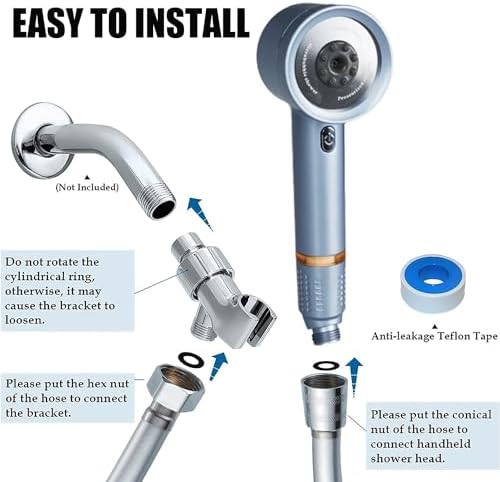 Long Lasting High Pressure Handheld Shower Head Blue