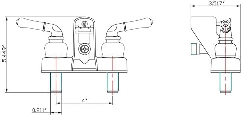 Durable RV-Gang Faucet with Aesthetic Classical Handles