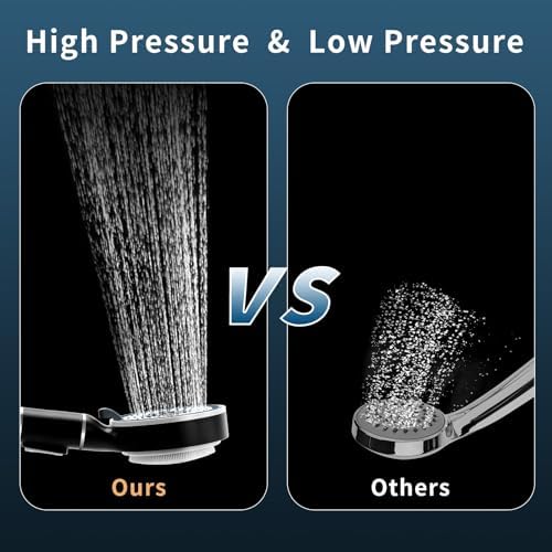 Deuanb High Pressure Detachable Handheld Shower Head 6-Mode 59 Hose
