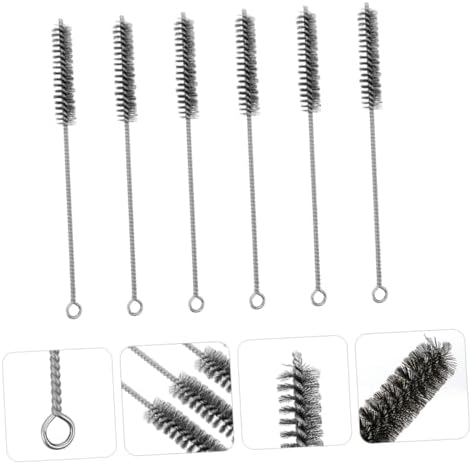 Amosfun Flexible Handle Brush Set 6pcs Stainless Steel Drain Cleaning Tool