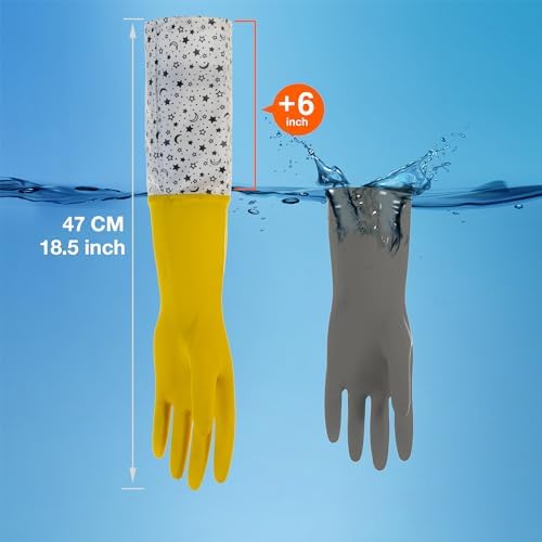 185inch Non-Slip Waterproof Gloves for Cleaning More