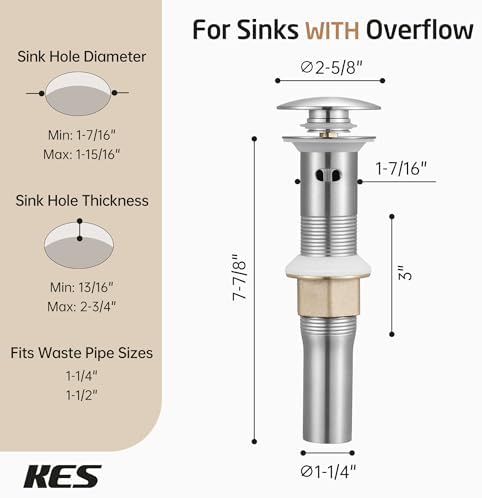 KES Bathtub Faucet Set with Waterfall Spout and Handheld Shower