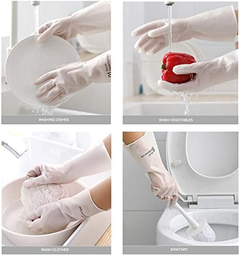 Kitchen Rubber Dishwashing Gloves Large 3 Pairs