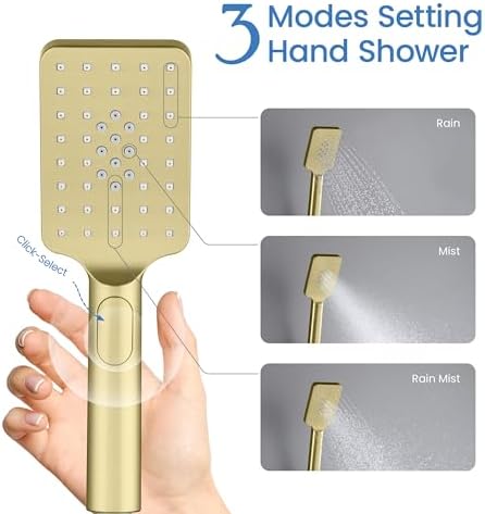 KIBI Cube Handheld Shower Head with 3 Modes