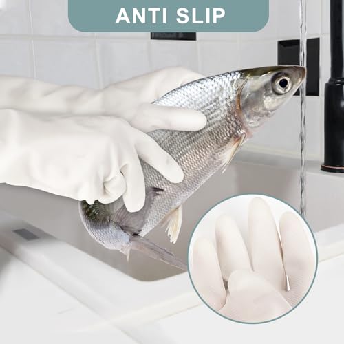 2Pair 15 Inch Reusable Latex Free Cleaning Gloves