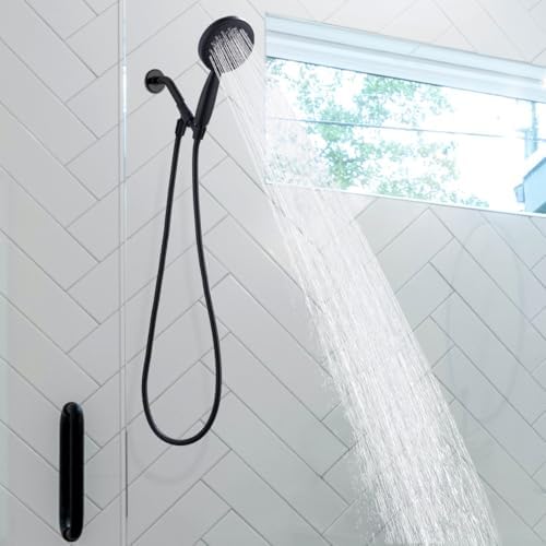 Sleek 70-Inch Handheld Shower Head with Brass Bracket and Long hose