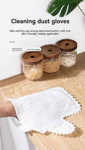 Cleaning Dust Gloves 5 Pack - White