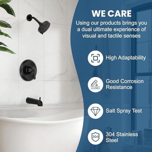 Matte Black Shower Handle