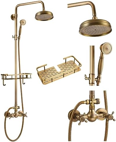 gotonovo Exposed Bathroom Faucet Dual Shower System