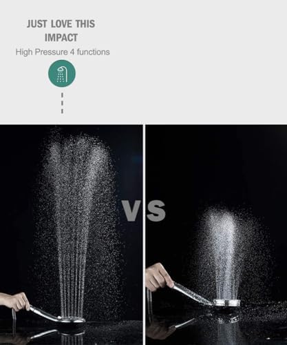 BAIKAISHUII 6-Function Water-Saving Chrome Handheld Shower Head