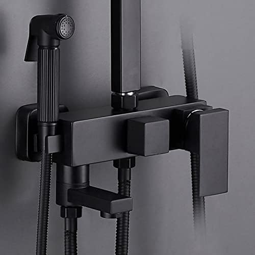 High Pressure Rainfall Showerhead and Handheld Spray - Matte Black