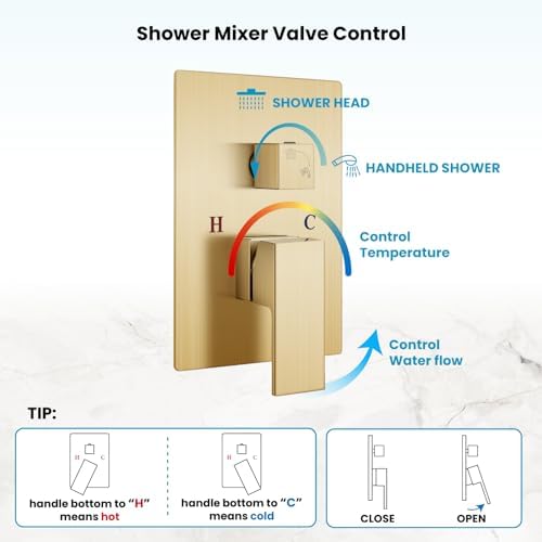 Luxurious 8-Inch Rainfall Bathroom System - Effortless Relaxation