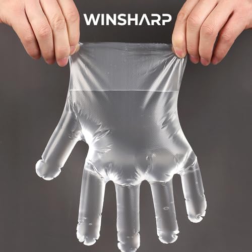Winsharp Plastic Food Safe Gloves Kitchen Gloves for Storage Cooking