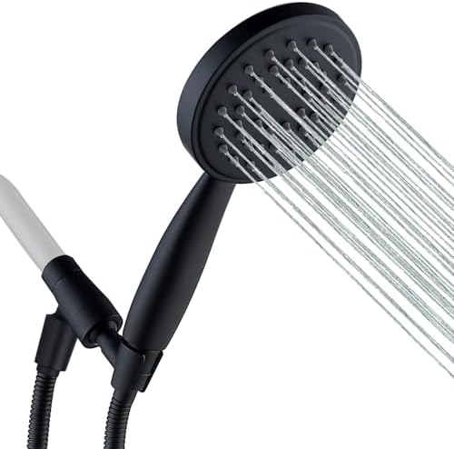 Sleek 70-Inch Handheld Shower Head with Brass Bracket and Long hose