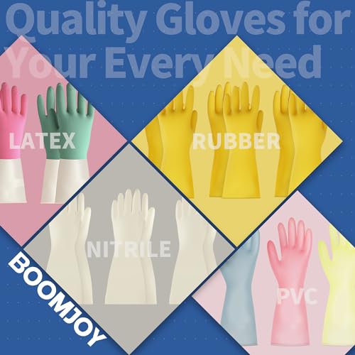 BOOMJOY Eco-Friendly Heavy Duty Gloves 2 Pairs - Kitchen Bathroom More