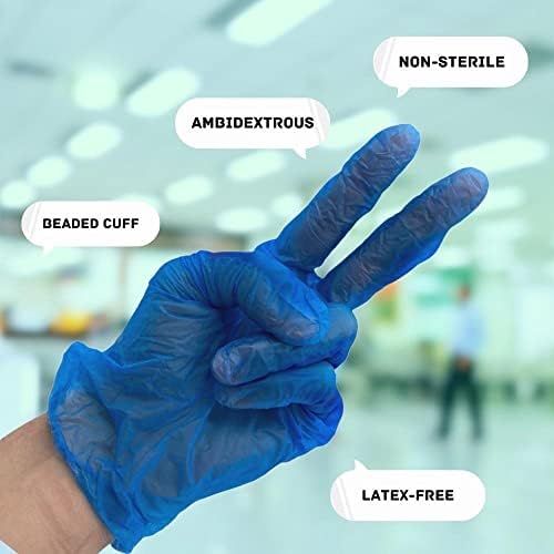 Blue Powder-Free Vinyl Gloves X-Large 2000 Pack