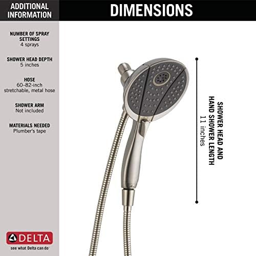 Delta In2ition Dual Shower Head with Massage Jets