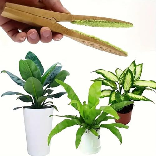 Premium Microfiber Dusting Gloves - Leaf Cleaning Tongs for Houseplants Blinds Lamps