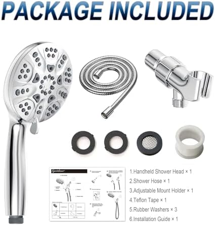 HOPOPRO High-PressureHandheld Shower Head Set with 6 Modes