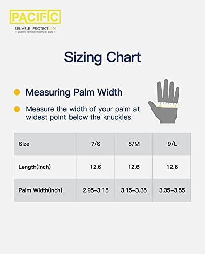 PACIFIC Cleaning Gloves Latex Free Reusable Non-Slip Water Resistant Blue Large
