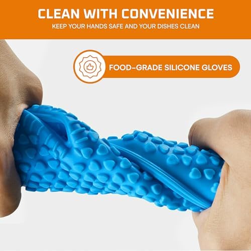Bruntmor Dishwashing Glove - Heat and Freeze Resistant Durable for Kitchen Tasks