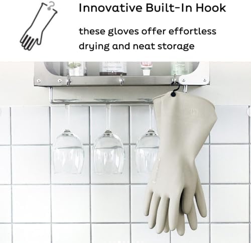 Premium Reusable Gloves for Cleaning and Housework with 100 Natural Latex