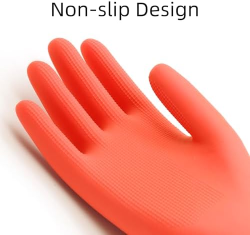 Premium Long Rubber Gloves for Kitchen Home Cleaning