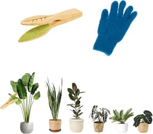 Premium Microfiber Dusting Gloves - Leaf Cleaning Tongs for Houseplants Blinds Lamps