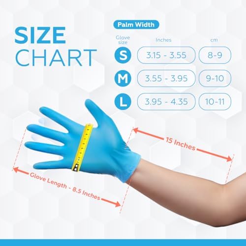 100-Piece Touch Sensitivity Nitrile Gloves Latex-FreeMedical Food Grade3MILDiscreet Design