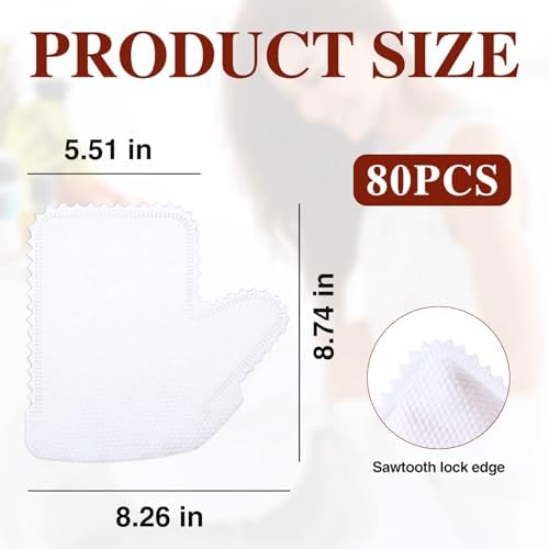80PCS Dual-Sided Microfiber Dusting Gloves