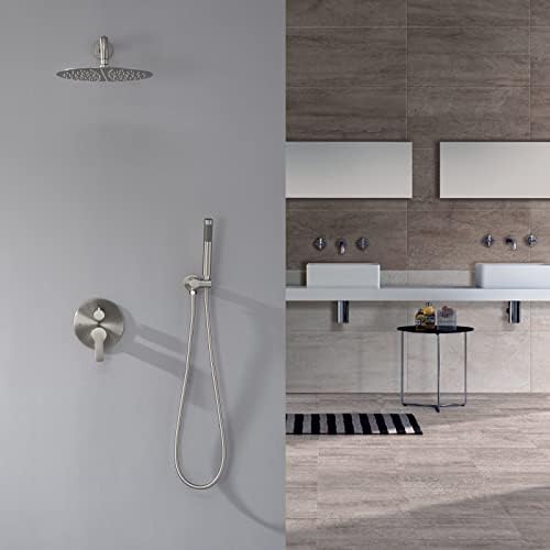 Iriber 12-inch Brushed Nickel Shower System Kit