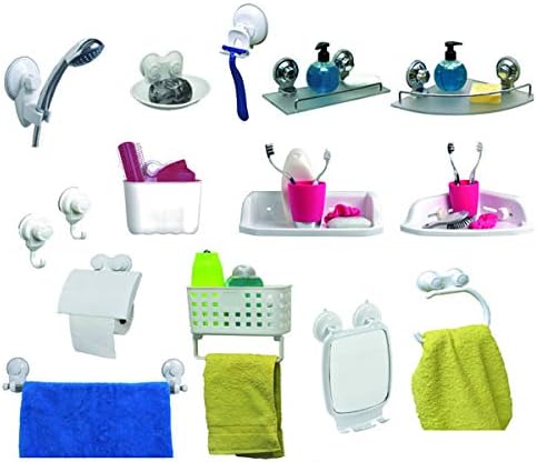 Non-Rotating Handled Shower Bracket with Suction Cup Mount - No Drilling Required