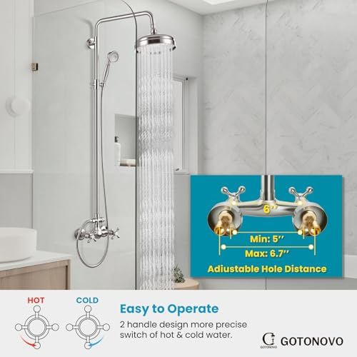 Wall-Mounted Adjustable Wall Shower System by GotOnovo