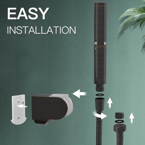 Hoimpro Oil Rubbed Bronze 2 In 1 Function Handheld Shower Head Set