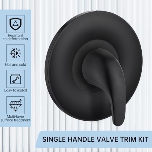 Matte Black shower trim kit for Moen valves upgrade your bathroom
