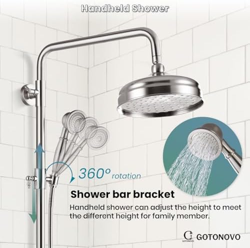 Wall-Mounted Adjustable Wall Shower System by GotOnovo