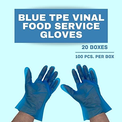 Disposable Food Service Gloves 2000 Pack Blue Medium 2 Mil Thick