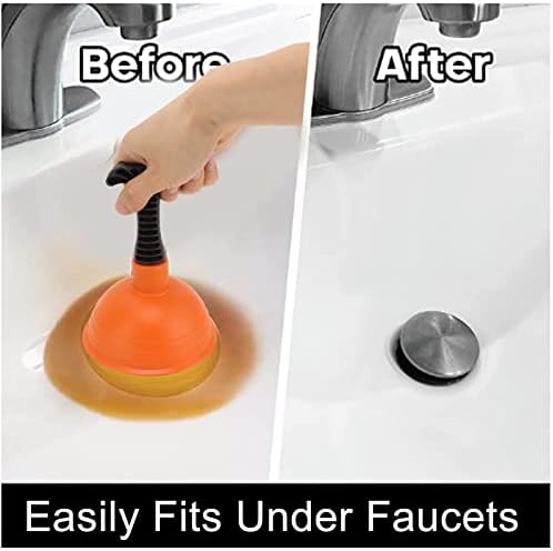 Evhooe Rubber Cup Mini Plunger Small Drain Cleaner with Non-Slip Handle